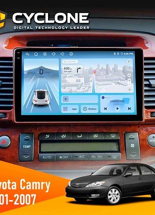 Штатна магнітола toyota camry 30 2001-2007 cyclone c9-012 4x64 dsp 4g