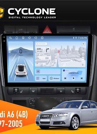 Штатна магнітола audi a6 (4b) 1997-2005 cyclone c9-012 4x64 dsp 4g