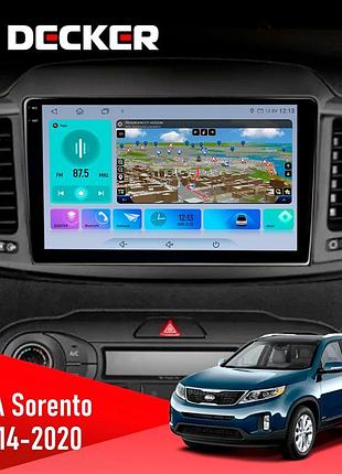 Штатна магнітола kia sorento 2014-2020 decker d10-009 4x64, dsp, 4g, 2k