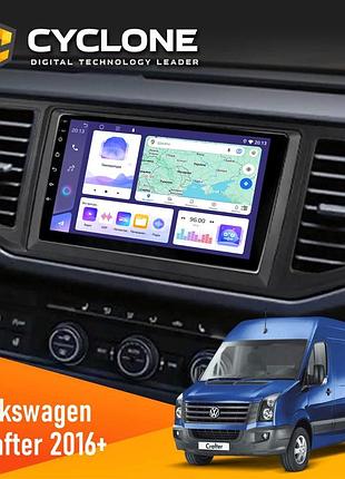 Штатна магнітола volkswagen crafter 2016 cyclone c10-011 4x64, dsp