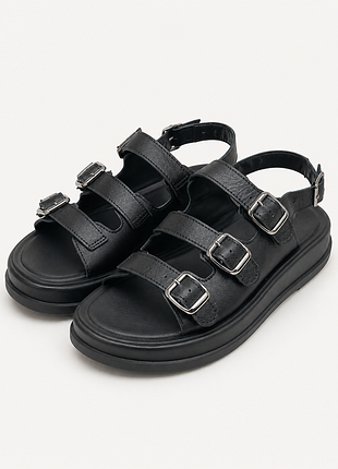 Босоножки женские ailinda черные, натуральная кожа, платформа, 36–40