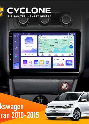 Штатна магнітола volkswagen touran 2010-2015 climate cyclone c10-011 4x64, dsp
