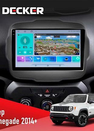 Штатна магнітола jeep renegade 2014 decker d9-009 4x64, dsp, 4g, 2k