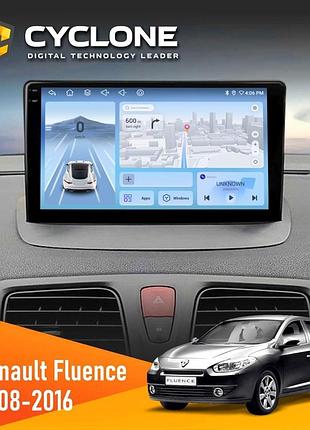 Штатна магнітола renault fluence 2009-2017 cyclone c9-012 4x64 dsp 4g