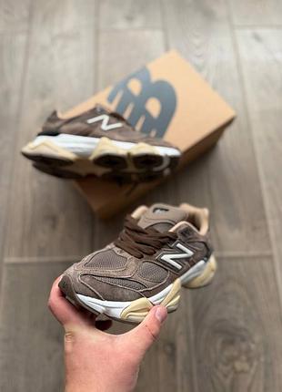 Стильные женские кроссовки new balance 9060 mushroom brown