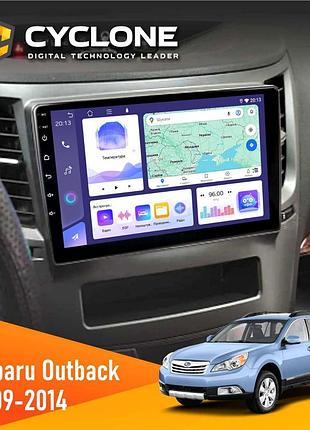 Штатна магнітола subaru outback 2009-2014 cyclone c9-011 4x64, dsp