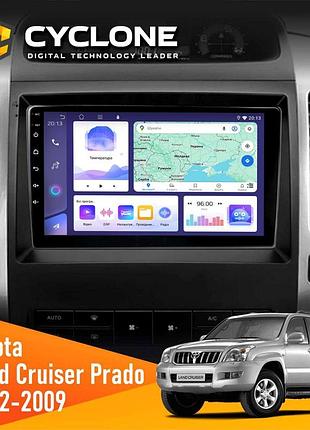 Штатна магнітола toyota land cruiser prado (120) 2002-2009 amp cyclone c9-011 4x64, dsp