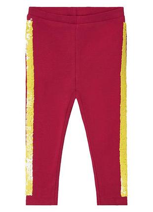 Лосины утепленные с пайетками для девочки lupilu lidl 382078 110-116 см (4-6 years) красный