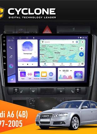 Штатна магнітола audi a6 (4b) 1997-2005 cyclone c9-011 4x64, dsp