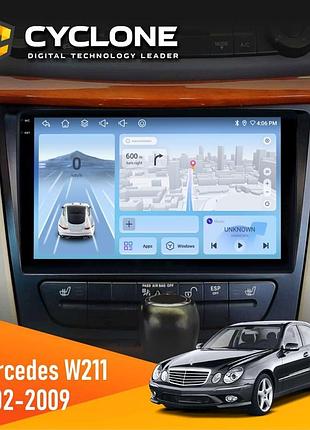 Штатна магнітола mercedes-benz e-class (w211) 2002-2009 amp cyclone c9-012 4x64 dsp 4g