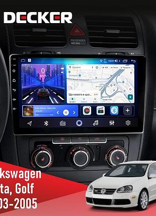 Штатна магнітола volkswagen golf 2003-2008 climate decker d10-006 4x64, 4g