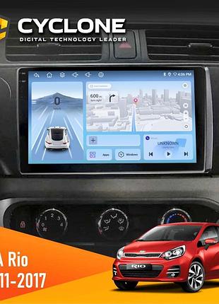 Штатна магнітола kia rio (qb) 2011-2017 cyclone c9-012 4x64 dsp 4g