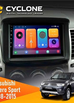 Штатна магнітола mitsubishi pajero sport 2008-2015 cyclone c9-001 2x64 cpl