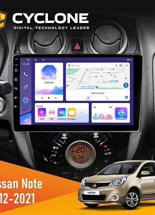 Штатна магнітола nissan note 2012-2021 cyclone c10-011 4x64, dsp
