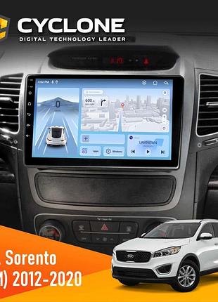 Штатна магнітола kia sorento 2012-2020 cyclone c9-012 4x64 dsp 4g