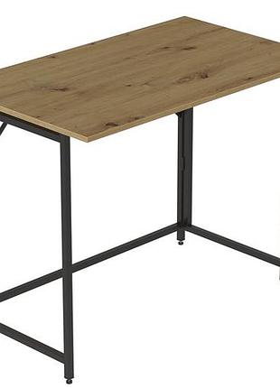 Стол-трансформер ferrum-decor слай 75x90x50 см, дуб артизан/черный металл (frd-107351)