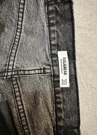Джинсові шорти pull&bear графітові, розмір eur 40 (l)