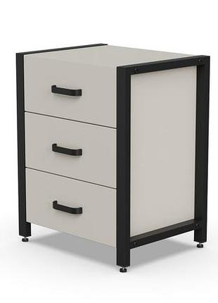 Тумба универсальная ferrum-decor вивьен 3 50x41x40 черный дсп кашемир 16мм (frd-107746)