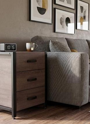 Тумба универсальная ferrum-decor вивьен 3 50x41x40 черный дсп дуб кремона канолло 16мм (frd-107743)