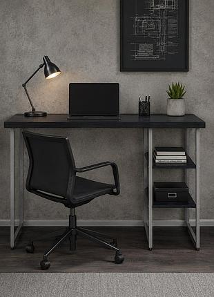 Письменный стол кевин ferrum-decor 75x100x70 см, серый металл, дсп каштан арвадонна 32 мм (frd-108104)