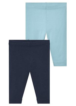 Лосины набор 2шт. хлопковые для девочки lupilu creora® 490426 074-80 см (6-12 months) синий