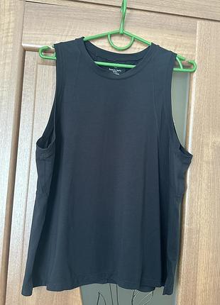 Черная спортивная майка sweaty betty soft flow studio vest (размер l / eu 42) / майка для фитнеса и йоги