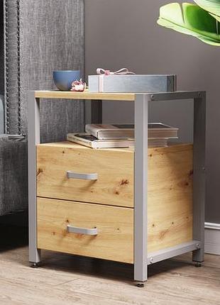 Тумба универсальная ferrum-decor вивьен 2/2 50x41x40 серый дсп дуб артизан 16мм (frd-106867)