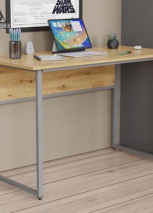 Компьютерный стол ferrum-decor коди 75x120x60 черный дсп дуб артизан 16мм (frd-107185)