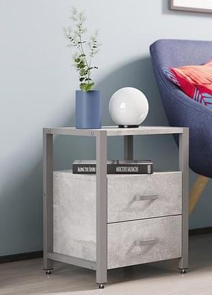 Тумба универсальная ferrum-decor вивьен 2/2 серый бетон дсп 16мм 50x41x40 см (frd-106933)