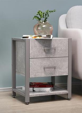 Тумба универсальная ferrum-decor вивьен 2/1 бетон серый дсп 16мм 50x41x40см frd-106932
