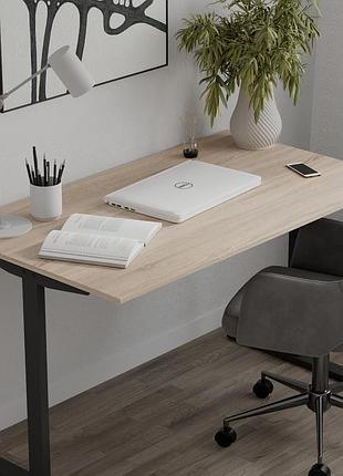 Стол письменный ferrum-decor space 750x1200x600 мм, дсп дуб сонома, черный металл (frd-107895)