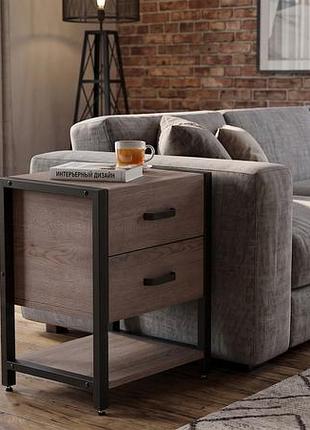Тумба універсальна ferrum-decor вів'єн 2/1 50x41x40 чорний дсп дуб кремона канолло 16 мм (frd-107789)