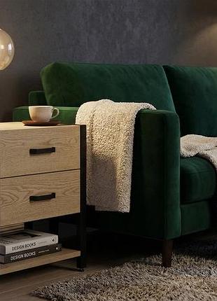 Тумба універсальна ferrum-decor вів'єн 2/1 50x41x40 чорний дсп дуб кремона торро 16 мм (frd-107793)