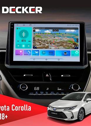 Штатна магнітола toyota corolla 2018 decker d10-009 4x64, dsp, 4g, 2k