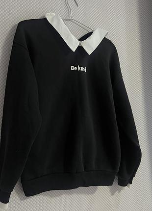 Світшот olivia “be kind” 🖤 на флісі | s/m