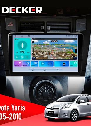 Штатна магнітола toyota yaris 2005-2010 decker d9-009 4x64, dsp, 4g, 2k