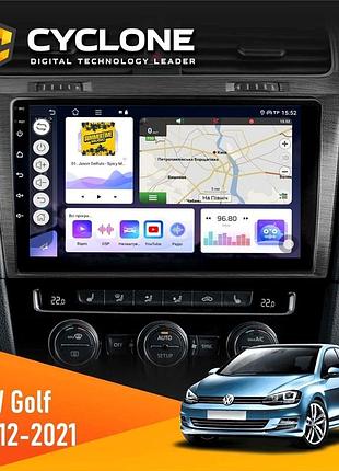 Штатна магнітола volkswagen golf 2012-2021 cyclone c10-011 4x64, dsp