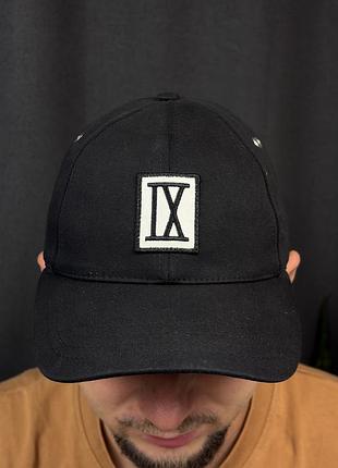 Оригінальна кепка бейсболка ami alexandre mattiuss casquette patch ix baseball cap in black