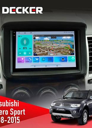 Штатна магнітола mitsubishi pajero sport 2008-2015 decker d9-009 4x64, dsp, 4g, 2k