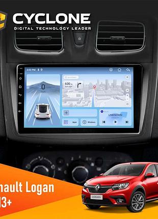 Штатна магнітола renault sandero, logan 2012-2020 cyclone c9-012 4x64 dsp 4g