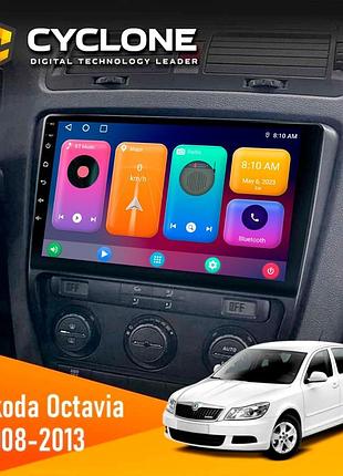 Штатна магнітола skoda octavia a5 2008-2013 black cyclone c10-001 2x64 cpl