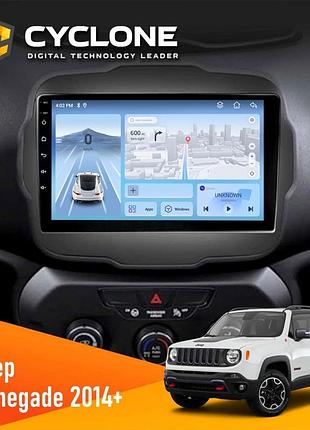 Штатна магнітола jeep renegade 2014 cyclone c9-012 4x64 dsp 4g