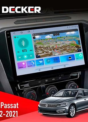 Штатна магнітола volkswagen passat 2012-2021 decker d10-009 4x64, dsp, 4g, 2k