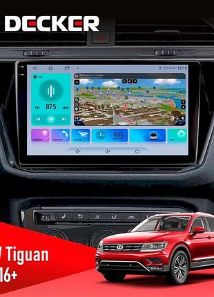 Штатна магнітола volkswagen tiguan 2016 decker d10-009 4x64, dsp, 4g, 2k