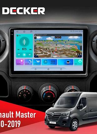 Штатна магнітола renault master 2010-2019 decker d10-009 4x64, dsp, 4g, 2k