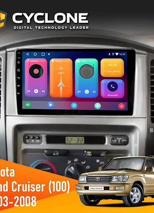 Штатна магнітола toyota land cruiser (100) 2003-2008 cyclone c10-001 2x64 cpl