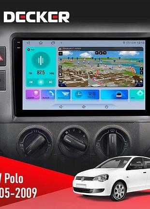 Штатна магнітола volkswagen polo 2005-2009 decker d9-009 4x64, dsp, 4g, 2k