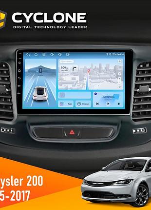 Штатна магнітола chrysler 200 2015-2017 cyclone c9-012 4x64 dsp 4g