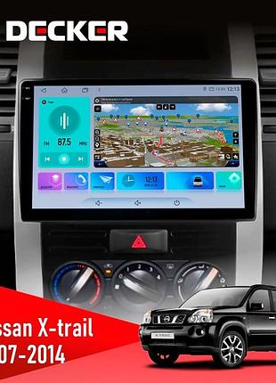 Штатна магнітола nissan x-trail 2007-2014 decker d10-009 4x64, dsp, 4g, 2k