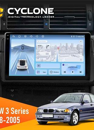 Штатна магнітола bmw 3 series (e46) 1998-2005 радіо модуль cyclone c9-012 4x64 dsp 4g